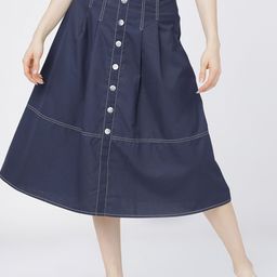 Tokyo Talkies Women Pleated A-Line Midi Skirts-image-78