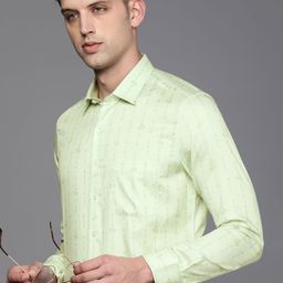 Louis Philippe Pure Cotton Ethnic Motifs Printed Slim Fit Formal Shirt-image-50