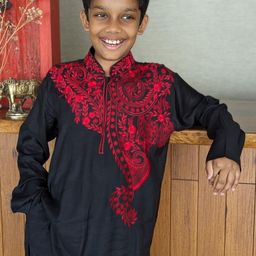Tura Turi Boys Black Kurta Sets-image-62