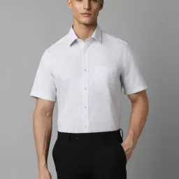 Louis Philippe White Cotton Regular Fit Checks Shirt-picture-41