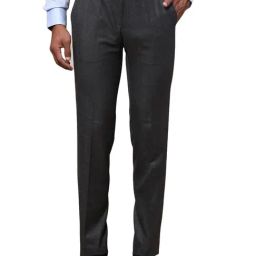Raymond Grey Slim Fit Trousers-image-46