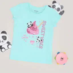Pantaloons Junior Girls Blue T-Shirt-picture-42