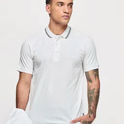 Red Flame Men Polo Collar T-shirt-image-57
