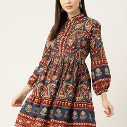 Jaipur Morni Mandarin Collar Printed Ethnic Tunic-image-29