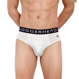 LOGGERHEAD Pack Of 2 Cotton Hipster Briefs LHMB013-Sinopia-White-image-94