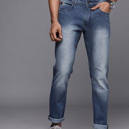 WROGN Men Blue Slim Fit Heavy Fade Stretchable Jeans-image-75