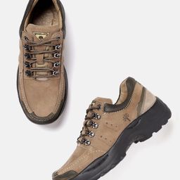 Woodland Men Leather Sneakers-image-81