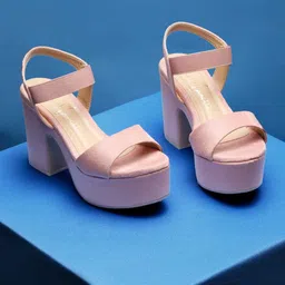 Bruno Manetti Open Toe Suede Block Heels-17