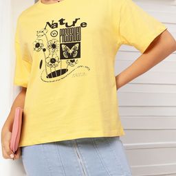 DressBerry Ethereal Touch Printed T-shirt-image-56