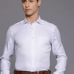 Louis Philippe Classic Self Striped Pure Cotton Formal Shirt-picture-29