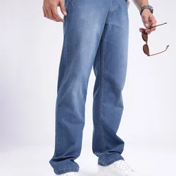 glitchez Men Light Fade Embroidered Stretchable Jeans-picture-23