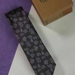 Tossido Men Woven Design Skinny Tie-image-98