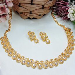 VATSALYA creation Gold-Plated Artificial Stones Alloy Jewellery Set-10