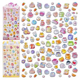 FunBlast 3D Cute Kawaii Stickers for Kids2 Sheets Multicolor-5