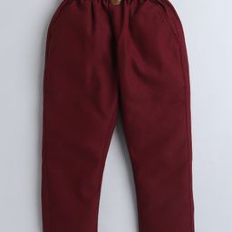BAATCHEET Cotton Solid Trousers - Maroon-image-24