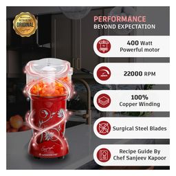 Wonderchef Nutri Blend Complete Kitchen Machine with Four Jars - Red image 3