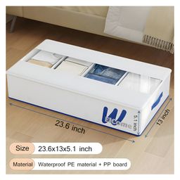 COZY VIBES Under Bed Storage Containers, Underbed Storage Bins, Humid-Proof Foldable Closet Organizers and for Blankets, Towels, Comforter, Sweaters, Pillows, Sheets- PACK OF 1- COLOR MAY VARY image 3
