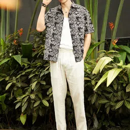 Campus Sutra Men Comfort Spread Collar Floral Printed Oversized Casual Shirt-picture-43