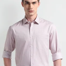Arrow Men Classic Fit Spread Collar Micro Checked Cotton Formal Shirt-image-80
