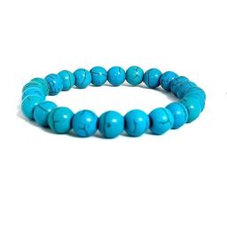 VIBESLE Unisex Turquoise Elasticated Bracelet-image-30