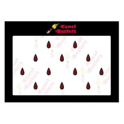 Comet Busters 12 Pcs Reusable Bindis - Maroon & Black image 1