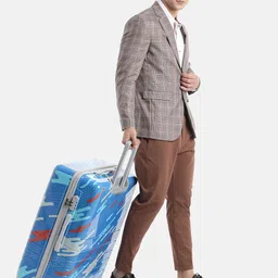 Teakwood Leathers Milkyway Printed 360 Degree Rotation Hard Large-Sized Trolley Bag 95.5L-20