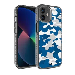 DailyObjects Blue Printed Camouflage Blue Stride 2.0 iPhone 12 Mini Phone Case-34