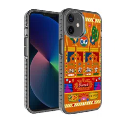 DailyObjects Orange & Blue Jal Jeevan Truckback Printed iPhone 12 Mini Back Case-26