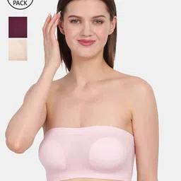 Amour Secret Purple & Pink Bandeau Bra-image-6
