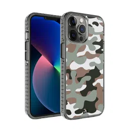 DailyObjects Green & White Camouflage Army iPhone 12 Pro Stride 2.0 Case Cover-58