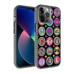 DailyObjects Black & Multi-Colored Printed  iPhone 12 Pro Max Back Case-54