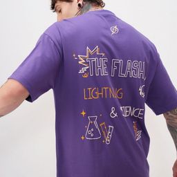 HIGHLANDER Batman Typography Printed Round Neck Drop-Shoulder Sleeves Oversized T-shirt-image-99