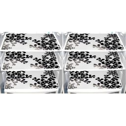 Aura 6-Pieces Black & White Printed Fridge Mats-29