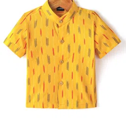JAV CREATIONS Boys Classic Printed Cotton Ikat Shirt-picture-23
