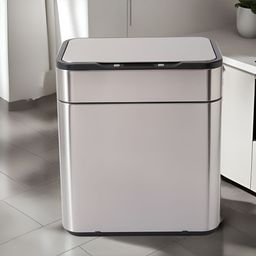 The Better Home Stainless Steel Sensor Dual Compartment Dustbin With Lid26 L-1