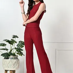 Brainbees Round Neck Sleeveless Top With Trouser image 2