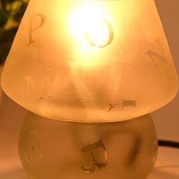 SOMIL Grey Set Of 2 Printed Glass Cylindrical Shaped Table Lamp-image-33