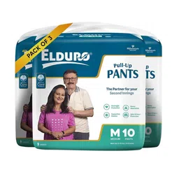 ELDURO Set Of 3 Overnight Protection pull Up Pant Diapers - 10 Pcs Each - M-2