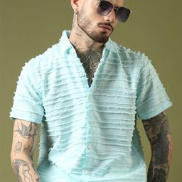 THE BEETEL HOUSE Men Relaxed Textured Casual Shirt-picture-32