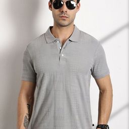 Thomas Scott Men Textured Polo Collar Regular Fit T-shirt-picture-22
