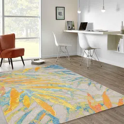 DDecor Grey Abstract Anti-Skid Polyester Carpet-11