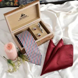 Alvaro Castagnino Men Accessory Gift Set of Tie, Cufflinks, Pocket Square-picture-2
