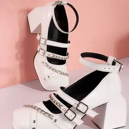 Try MeWomen Casual Synthetic Leather Block Sandals-36