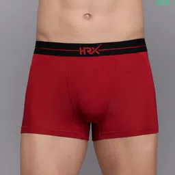 HRX by Hrithik Roshan Pack Of 2 Ultrasoft Elastic Trunks HRX_TRK_002_RD_GRN_2PC-0