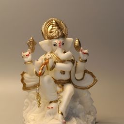 The Gharnish Gold-Toned Divine Patta Ganesh Idol Showpiece-image-19