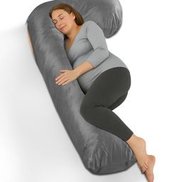 Aura Grey Memory Foam Filled Polycotton Maternity Pillow-image-14
