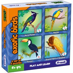 Frank Play And Learn Exotic Birds Puzzle Multicolour Set of 4(72 Pieces)for kids above 6+ Years - 11606-30