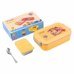 Youp Stainless Steel Insulated Yellow Color Paw Patrol Kids Lunch Box Tasty Bites - 850 ml-image-36
