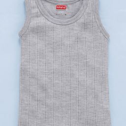 Babyhug Sleeveless Thermal Vest - Light Grey-image-27