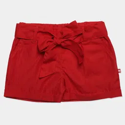 Nino Bambino Bow Applique Shorts - Red-picture-0